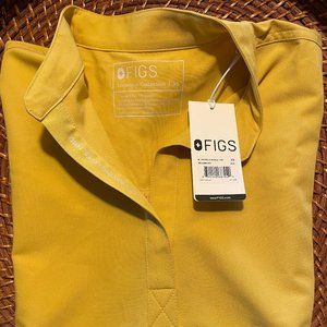FIGS Rafaela Scrub Top GOLD XS